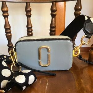 Marc Jacobs snapshot camera bag black grey yellow